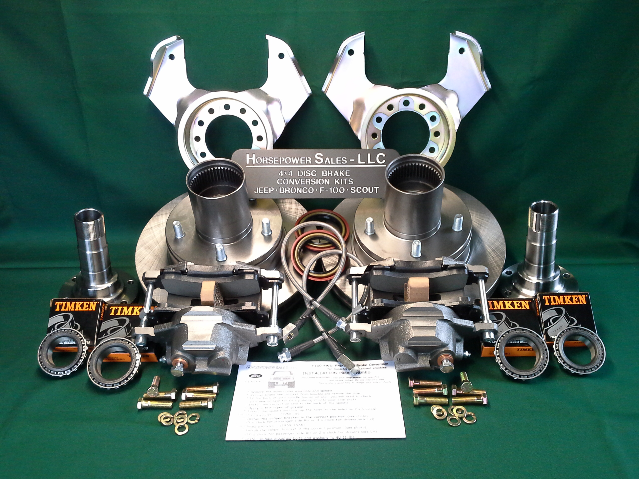 196677 Ford F100 4×4 front DrumtoDISC BRAKE CONVERSION KIT, Dana 44