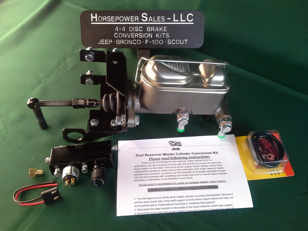 194171 Willys Jeep Dual Reservoir Dual Port MASTER CYLINDER CONVERSION