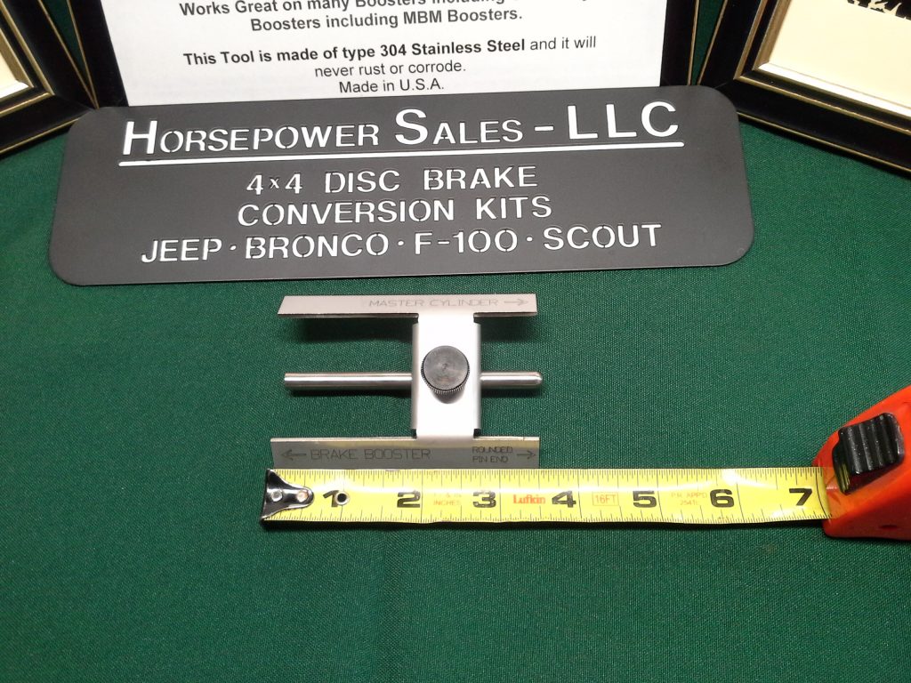 Master CylindertoPower Brake Booster Pin Adjustment TOOL, Depth Gauge